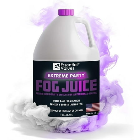 Essential Values 1 Gallon Fog Machine Fluid - Extreme Density for 700W+ Machines - Made in USA