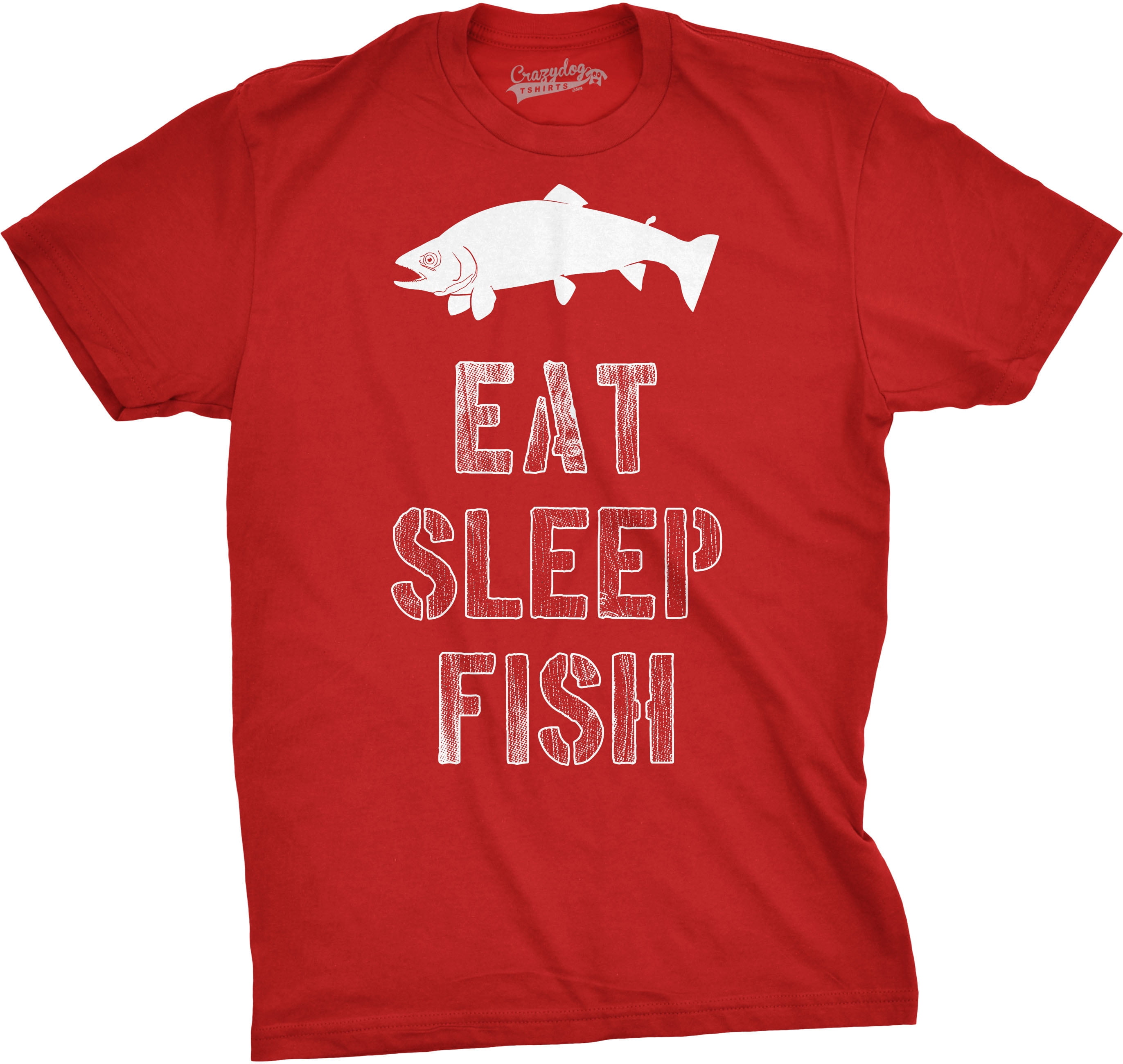 Eat Sleep Fish T-Shirt Funny Fishing Camping Tee Shirt