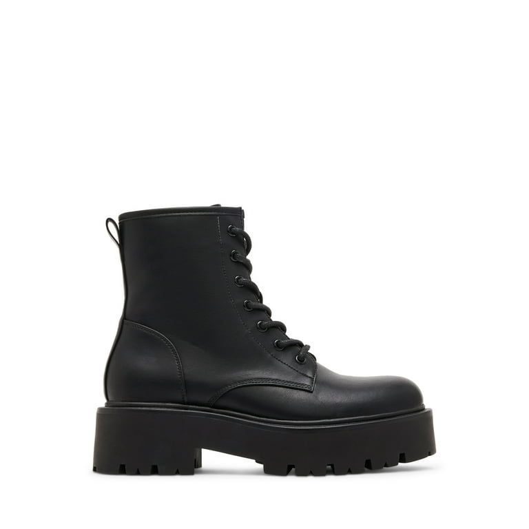 Madden Girl Women's Channt Platform Lug Sole Lace-up Combat Madden Girl Women's Channt Platform Lug Sole Lace-up Combat
