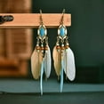 thumbnail image 6 of K-KED Retro Tassel Feather Earrings Ear Drop Womens Long Oil Dripping Bohemian Jewelry-multicolor, 6 of 9