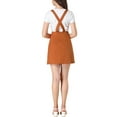 thumbnail image 3 of MODA NOVA Juniors Casual Adjustable Strap Above Knee Suspender Dress Brick Red XS, 3 of 6