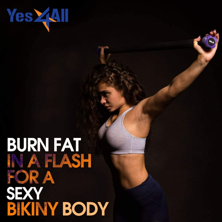 Yes4All Total Body Weighted Workout Bar – Set of 3 Weighted Bars 10lbs, 15lbs, 20lbs Yes4All Total Body Weighted Workout Bar – Set of 3 Weighted Bars 10lbs, 15lbs, 20lbs