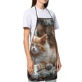 thumbnail image 4 of Easygdp Serene Kitten Kingdom Apron Waterdrop Resistant with 2 Pockets,Oil Resistant Cooking Kitchen Chef Apron for Women Men, 4 of 7