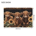 thumbnail image 4 of Ryvnso Highland Cow Sunflower Bathroom Shaggy Rugs Toilet Mat Soft Contour Rug, 4 of 9