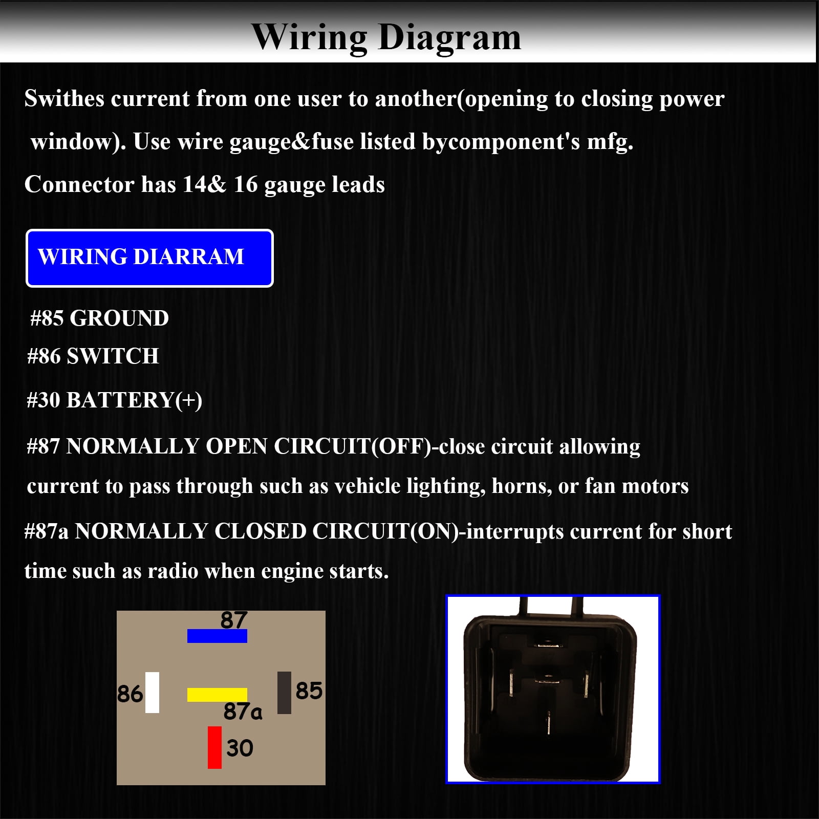 HOPUT 5 Pack 80/60 AMP 12V DC Waterproof Relay and Harness - Heavy Duty 12 AWG Tinned Copper Wires, 5-PIN SPDT Automotive Relay