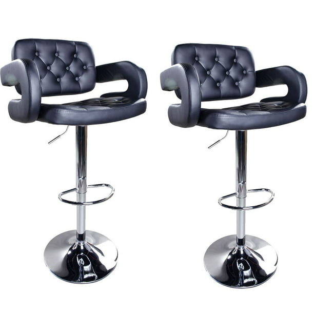 Ktaxon Set Of 2 Adjustable Swivel Bar, Roundhill Furniture Swivel Leather Adjustable Hydraulic Bar Stool
