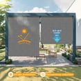 thumbnail image 3 of HOMEDEMO 4'W x 8' H Outdoor Roller Shades Patio, Sun Roller Shade for Porch Balcony Grey, 3 of 7