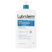 Lubriderm Daily Moisture Body Lotion, Fragrance-Free, with Vitamin B5 for Dry Skin Relief, 24 oz, 2 Pack