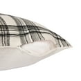 thumbnail image 3 of Ox Bay Stacy Garcia 20" x 20" White/Black Embroidered Plaid Cotton Blend Adult Decorative Throw Pillow Cover, 3 of 8