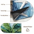 thumbnail image 6 of 6'x9' Area Rugs, Coastal Beach Indoor Outdoor Area Rug for Living Room Bedroom, Green Tropical Palm Vintage Blue Wood Grain Washable Bathroom Rugs Kitchen Floor Carpet Mats Home Decor Aesthetic, 6 of 8