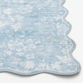 thumbnail image 4 of Mainstays 36"x56" Blue Feather Faux Fur Scalloped Indoor Accent Rug, 4 of 8