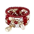 thumbnail image 1 of 4pcs Bohemia Capa Pulsera Cordón de cuentas Set Pulsera elástica, 1 of 6