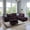 Amaranth, variant on Wzlam Sectional Couch for Living Room Furniture Sets, Black Grey Linen L Shape Chaise with Storage Ottoman, Modern 3 Piece Sofa Sets for Bedrooms, Apartments and Offices(Facing Right Chaise)