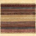 thumbnail image 1 of Ahgly Company Machine Washable Indoor Square Contemporary Dark Sienna Brown Area Rugs, 4' Square, 1 of 7