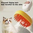 thumbnail image 2 of ZHAOCHENG Cepillo de vapor para gatos, cepillo de vapor para perros, eléctrico, antisalpicaduras, con peine, masajeador, eliminación de vapor, cepillo para el cabello para mascotas, cepillo con rociad, 2 of 3