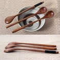 thumbnail image 7 of Handmade Natural Wooden Mixing Spoons for Milk Honey 8" Long Handle Teaspoon Coffee Spoon Stir long-handled spoon, wooden lotus long-handled spoon, mixing spoon, wooden spoon, baby feeding spoon, 7 of 7