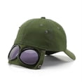 thumbnail image 4 of Sombrero de aviador Gafas de personalidad Gorra de béisbol Gafas de sol Gorra Traje Sombreros Unisex, 4 of 5