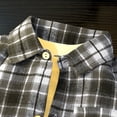 thumbnail image 5 of Maean Boys Button down Shirt Plaid Long Sleeve Tops Kids Casual Loose Fall Fashion Blouses Clothes, 5 of 7