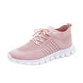 thumbnail image 3 of YOUYEDIAN Sneakers for Women Versatile Lace Up Non Slip Round Toe Fashion Breathable Mesh Sport Soft Sneakers Casual Low Top Comfy Stretch Strap Print Walking Shoes, 3 of 5