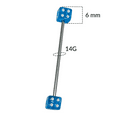 thumbnail image 4 of Acrylic Dice Bead Industrial Barbell 14G, 4 of 6