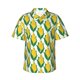 thumbnail image 1 of Balery Corn Cob Camisas hawaianas de manga corta para hombre, camisas playeras de corte holgado, camisas de vacaciones con botones,Large, 1 of 7