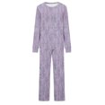 thumbnail image 2 of Pantalons pour Femmes, Hauts à Manches Longues pour Femmes, Mode Féminine Impression Non Positionnée Col Rond Ensemble Pantalon Fendu sur le Côté, Hauts à Manches Longues pour Femmes, Hauts à Manches Longues pour Femmes, 2 of 2