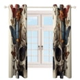thumbnail image 3 of Blackout Curtains for Bedroom Gothic Skull Lover Full Room Darkening Grommet Curtains for Living Room,Thermal Insulated Ombre Drapes, 3 of 7