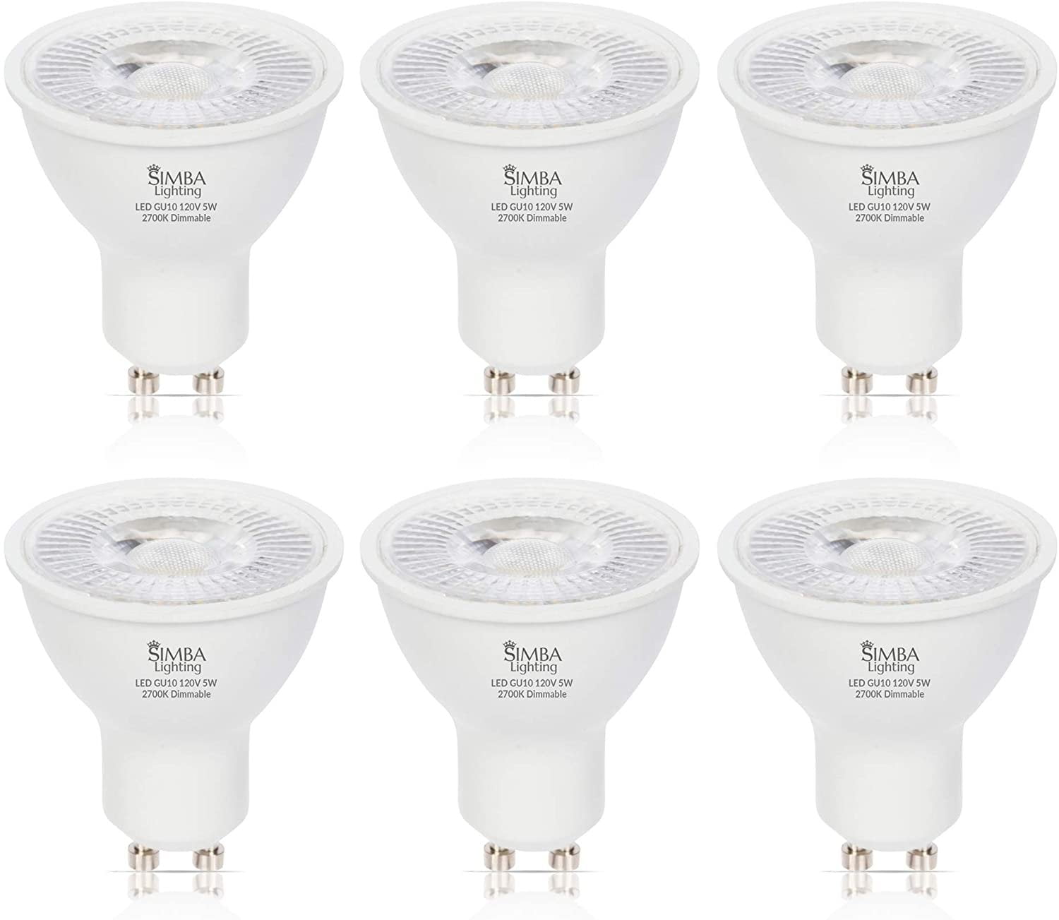 LOT Dimmable 6.5W GU10 4 LED Bulb Lamp Spot Light 120V 50W Halogen Energy Saving 