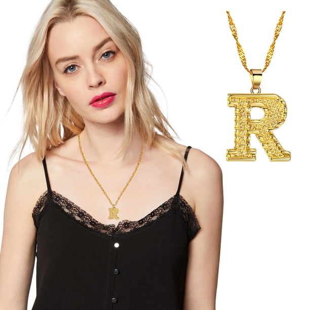 Xihbxyly Collar con Colgante de Cadena con 26 Letras y Nombre En Inglés para Mujer