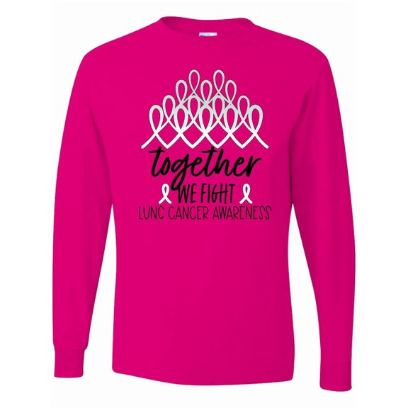 Inktastic Together, We Fight Lung Cancer Awareness Long Sleeve T-Shirt