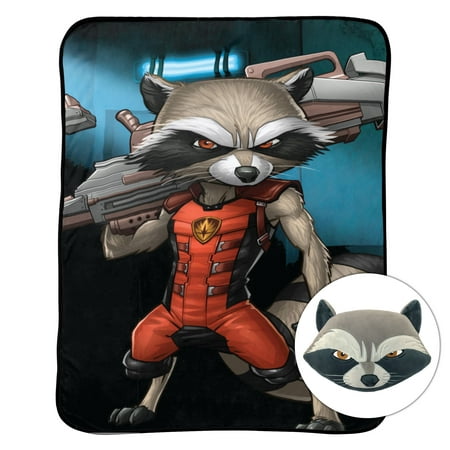 Marvel's Rocket Raccoon Noggin Pillow and Blanket Set, Kid's Bedding