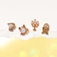 thumbnail image 4 of Juego de pendientes con forma de vela geométrica, pendientes de plata con pasador en forma de botella de agua y circonitas microengastadas que conservan el color oro rosa para mujer, 4 of 6