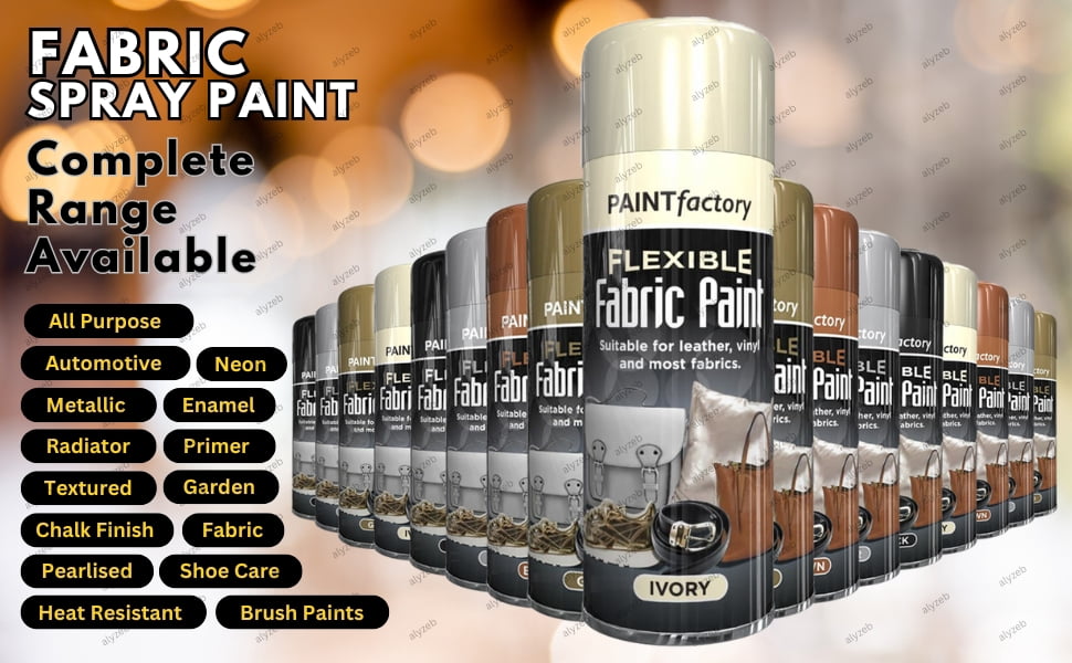Paint Factory Flexible Fabric Spray Paint Black 200ml