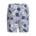 thumbnail image 4 of Picia Blue Fish1 Pajama Shorts for Men, Men's Pajama Bottoms, Sleepwear,Short Pajama Pants-XX-Large, 4 of 9