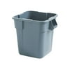Rubbermaid Commercial 352600GY Brute Container, Square, Polyethylene, 28 gal, Gray