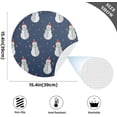 thumbnail image 4 of GZHJMY Christmas Snowman Round Placemats Set of 1, Non-Slip PVC Table Mats Washable Heat Resistant Place Mats for Kitchen Dining Table Christmas Home Decor, 15.4 Inch Table Mat, 4 of 7