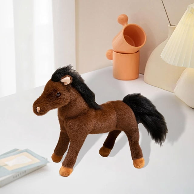 Simulación de juguete para caballos Simulación para niños decoración de la habitación de la habitación del almohada del almohada para niños Festival L café