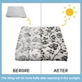 thumbnail image 6 of Tropical Flower & Leaves Pillow 22 Inch Large Square Cushion, Summer Floral Aesthetic, Supportive for Yoga & Lounge, 6 of 7