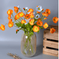 thumbnail image 3 of Xiao Hua 6 flores artificiales de amapola de maíz, flores falsas, flores artificiales para decoración de bodas, 3 of 5