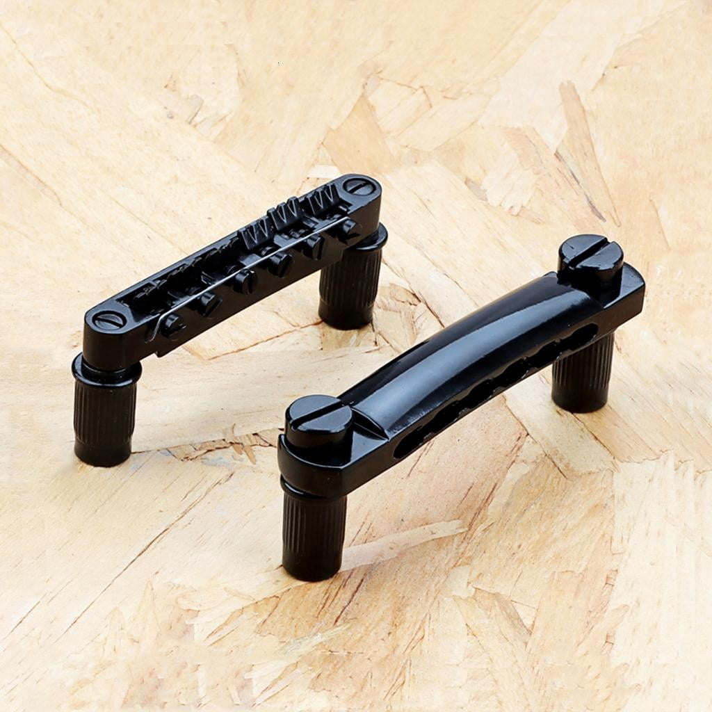 Yihuala Electric Guitar Bridge Tailpiece 12 String Saddle Bridge with Studs and Anchors Guitar Musical Instrument Part