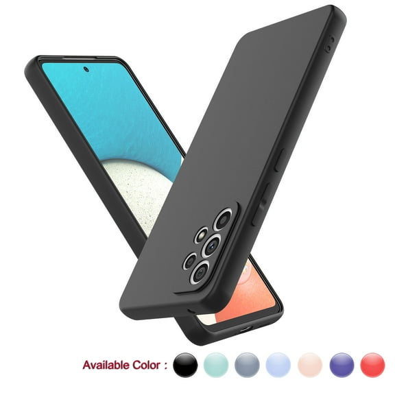 Galaxy A34 5G Case, Njjex Samsung Galaxy A34 Basic Case [Frosted] Shockproof Case Liquid Silicone Gel Rubber Soft TPU Anti-slip Bumper Thin Matte Slim Phone Case Covers For Samsung A34 5G,Black