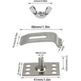 10Pcs 304 Stainless Steel Heavy Duty Sink Clips Kit, Kitchen Bathroom Epoxy Undermount Sinks