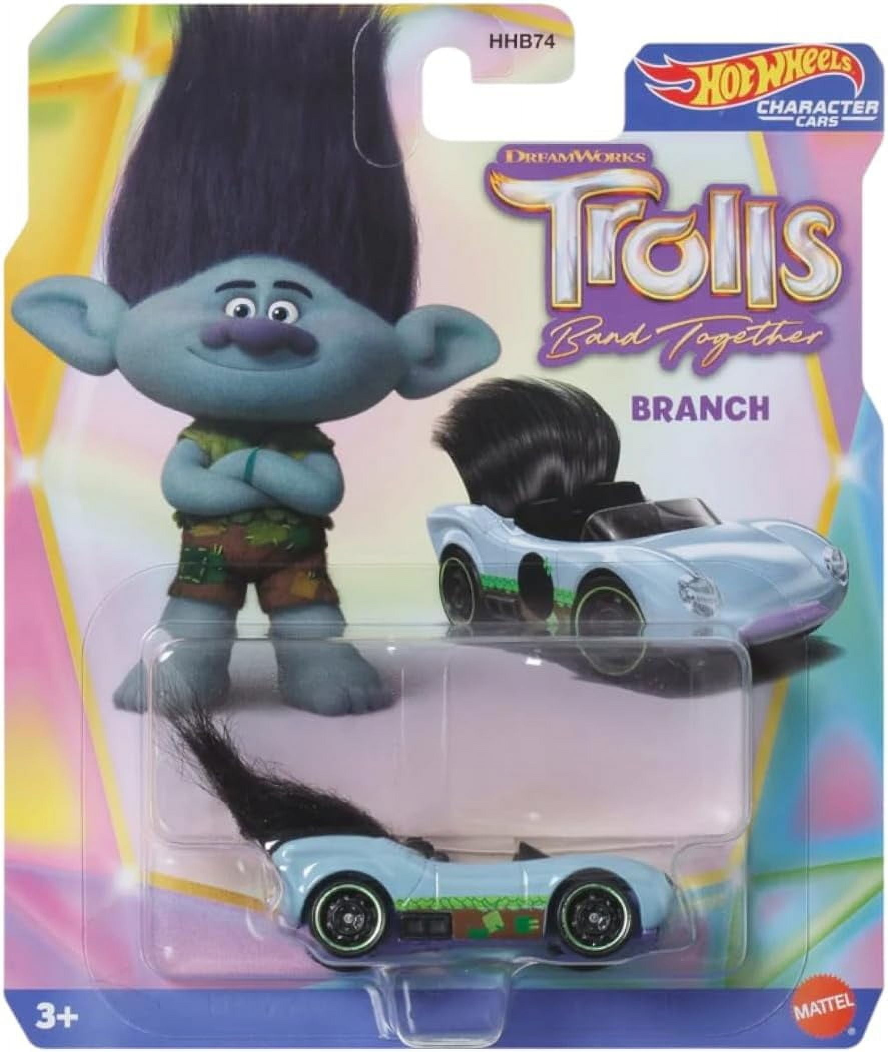 Hot Wheels Character Cars with Spongebob Squarepants Trolls Rugrats Set of 6 Diecast Vehicles HHB74-956P