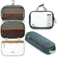 thumbnail image 1 of Juego de neceser de viaje: neceser de viaje colgante + bolsa de líquido cosmético 311 TSA + bolsa organizadora de accesorios ultraligera (verde), 1 of 5