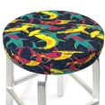 thumbnail image 3 of Pofeuu Colorful Sharks Print Round Bar Stool Covers - Super Soft and Washable Elastic Stool Cushion Slipcover Easy Clean Velvet-14 inch, 3 of 7
