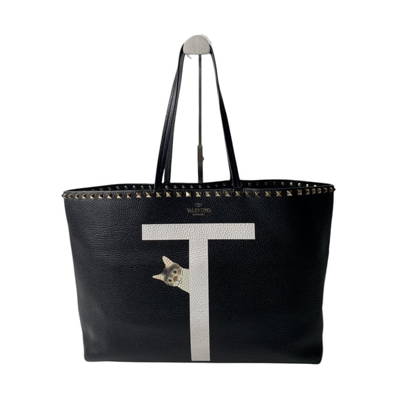 Pre-Owned Valentino Garavani Women's Rockstud Cat Tote Bag
