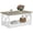 White-2, variant on SolaceHue Farmhouse Coffee Table for Living Room, 40.1" Rustic Center Table with X-Frame Support & Storage Shelf, 2-Tier Wood Coffee Tables for Bedroom & Balcony, White