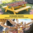 thumbnail image 6 of Independence Day Table Cloths for 6 Foot Rectangle Tables, Red Truck Watermelon Star Wooden Grain Patio Waterproof Elastic Fitted Tablecloths, Washable Rectangular Table Cover for Camping, 6 of 8