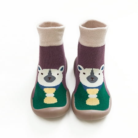 

Liveday New Autumn and Winter Cartoon Socks Shoes Toddler Shoes Boys Girls First Walk Shoes Thicken Anti Slip New