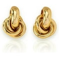 thumbnail image 5 of Celvieroot Gold Hoop Earrings for Women -Chunky Gold Hoop Earrings for Women -Hypoallergenic 18k Gold Plated Earrings -Knot Link Circle Geometric Drop Dangle Earrings Trendy Jewelry Fashion Gifts, 5 of 6